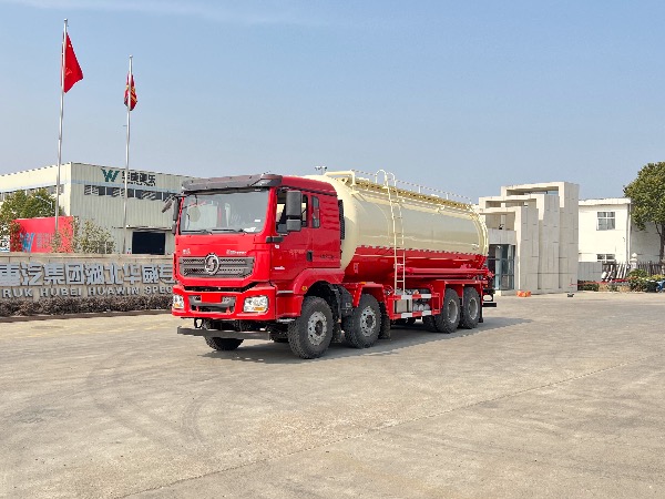 25.5立方陕汽德龙SGZ5312GFLSX6型油田专用(yòng)下灰罐車(chē)/固井水泥罐車(chē)/重晶石粉罐車(chē)（空压机下置）